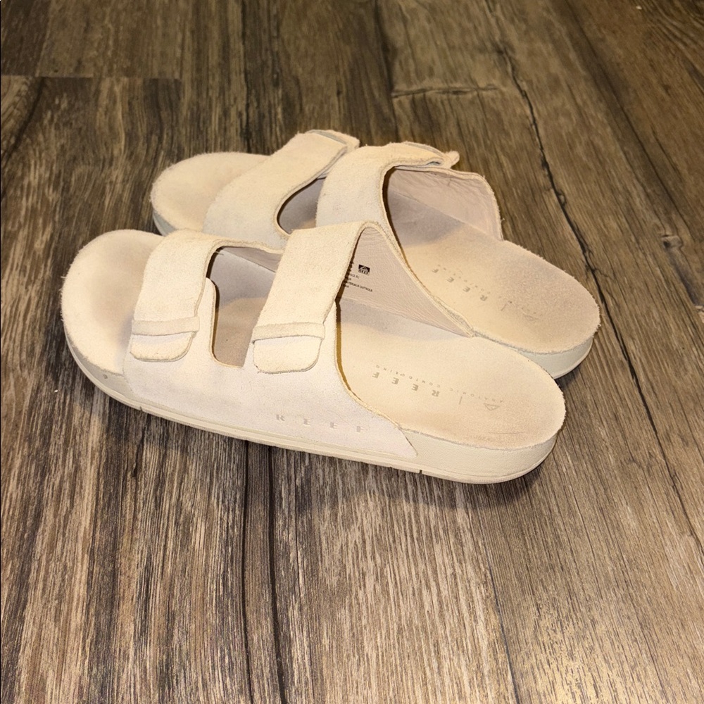 Cream Slide Sandals